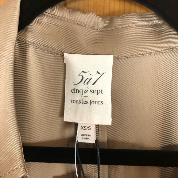 NWT CINQ A SEPT Aziza Longline Jacket - Picture 12 of 14